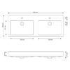 Dvojumyvadlo z minerálního mramoru se skříňkou Mocoori Modulo 120x68x46cm