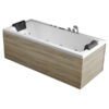 Hydromasážní vana AWT GE108-2E 180x80 s dřevěným panelem