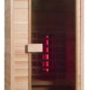 Infračervená sauna EXCLUSIVE ONE / červený cedr 90x90x200cm pro 1 osobu Full spectrum zářiče