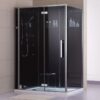 Parní sprchový box EAGO DZ991F12 černý LEVÁ verze bez vaničky 150x90x208