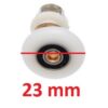 Pojezdové kolečko do sprchového koutu - bez ohybu 23 mm