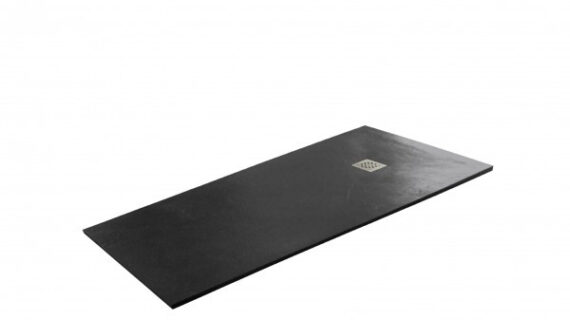 Sprchová vanička z umělého mramoru Sanotechnik Kreta černá 120x80x3.2