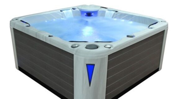 Venkovní vířivá vana EO-SPA IN-598 EXTREME WhitePearlescent / šedá 235x235x100cm
